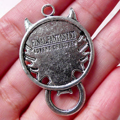 Wolf Head Charm / Bracelet Connector (1 piece / 27mm x 40mm / Tibetan Silver) Dragon Pendant Jacket Zipper Pull Bookmark Keychain CHM810