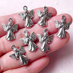 CLEARANCE Angel Charm / Christmas Charms (7pcs / 14mm x 20mm / Tibetan Silver) Religious Christian Jewellery Catholic Bible Bookmark Charm CHM925