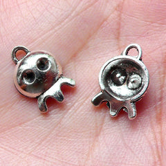 CLEARANCE Teru Teru Bozu / Little Octopus Charm (12pcs / 10m x 14mm / Tibetan Silver) Kawaii Jewellery Charm Bracelet Earring Bookmark Charm CHM957