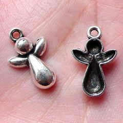 Angel Charm / Cherub Charm (12pcs / 11mm x 17mm / Tibetan Silver) Religious Catholic Christian Christmas Jewelry Bracelet Necklace CHM965