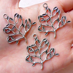 CLEARANCE Tree of Life Charms (3pcs / 32m x 35mm / Tibetan Silver) Necklace Pendant Philosophy Jewelry Zen Keychain Bookmark Charm Bracelet CHM1059