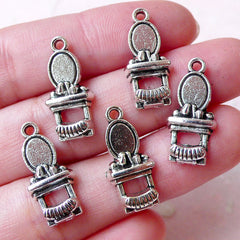 Dressing Table Charms Dresser Charm Vanities Charm (5pcs / 10cm x 21mm / Tibetan Silver) Beauty Charm Bracelet Bangle Keychain Charm CHM1255