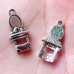 Dressing Table Charms Dresser Charm Vanities Charm (5pcs / 10cm x 21mm / Tibetan Silver) Beauty Charm Bracelet Bangle Keychain Charm CHM1255