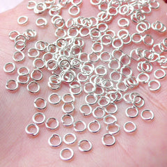 6mm Jump Rings / Open Jumprings (80 pcs / Light Silver / 23 Gauge) Bracelet  Charm Connector Earrings Jewellery Making Jewelry Findings F265