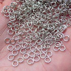 3mm Jump Rings / Open Jumprings (250 pcs / Silver / 24 Gauge / Nickel Free) Charm Connector Charm Making Jewelry Findings F181