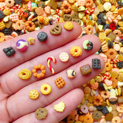 Miniature Sweets Fimo Cabochon Mix / Assorted Polymer Clay Sweets (6pcs by Random) Dollhouse Food Earrings DIY Nail Art Decoration NAC198