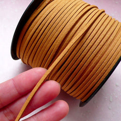Suede Cord / Faux Leather Strips / Leather Straps / Leather String (3mm / 2 Meters / Very Light Brown) Necklace Bracelet Findings A003