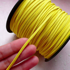 2mm Polyester Wax Cord / Faux Leather String / Round Strip / Fake Leat, MiniatureSweet, Kawaii Resin Crafts, Decoden Cabochons Supplies