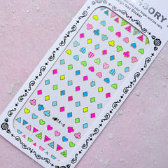 Poker Playing Card Nail Sticker (Heart, Diamond, Club, Triangle) Nail Art Nail Decoration Diary Deco Manicure Embellishment Scrapbook S278