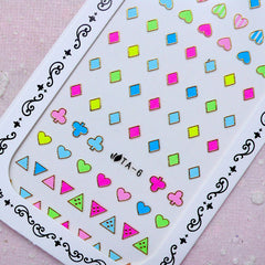 Poker Playing Card Nail Sticker (Heart, Diamond, Club, Triangle) Nail Art Nail Decoration Diary Deco Manicure Embellishment Scrapbook S278