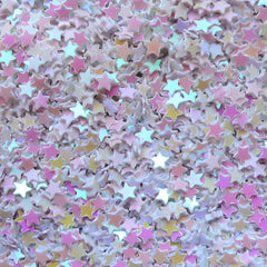 Star Sequin / Star Confetti / Star Sprinkles / Star Glitter / Fake Toppings / Micro Star (AB White / 3mm / 3g) Embellishment Nail Art SPK37
