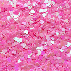 Micro Heart / Fake Topping / Heart Glitter / Heart Sprinkle / Heart Confetti / Heart Sequin (AB Pink / 3mm / 3g) Resin Cabochon Making SPK53