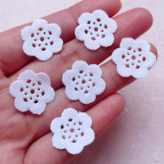 CLEARANCE Miniature Doily / White Cake Lace Doilies in Paper (19mm / 6pcs) Miniature Sweets Dollhouse Food Scrapbooking Embellishment Decoration MI14