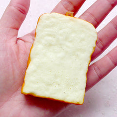 Bread Slice Squishy / Toast Squishy Blank for DIY (6cm / 1pc) Kawaii Squishies Decoden Sweets Cell Phone Deco Squishy Charm Key Rings SQ03