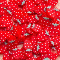 Strawberry Fimo Cane (Cane or Slices) Kawaii Nail Deco Cute Scrapbooking Card Making Dollhouse Fruit Jewelry Polymer Clay Food Craft CF032