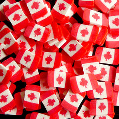 Canada Flag Clay Cane Canadian Flag Fimo Cane Maple Leaf Polymer Clay Cane North America Cane (Cane or Slice) World Flag Scrapbooking CE001