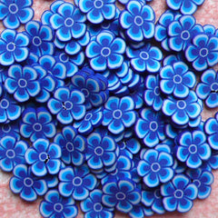 Polymer Clay Cane - Dark Blue Flower - for Miniature Food / Dessert / Cake / Ice Cream Sundae Decoration and Nail Art CFW041