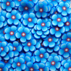 Polymer Clay Cane - Blue Flower - Miniature Food / Dessert / Cake / Ice Cream Sundae Decoration and Nail Art CFW032