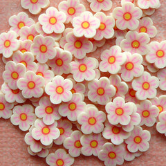 Polymer Clay Cane - White Sakura / Flower - for Miniature Food / Dessert / Cake / Ice Cream Sundae Decoration and Nail Art CFW002