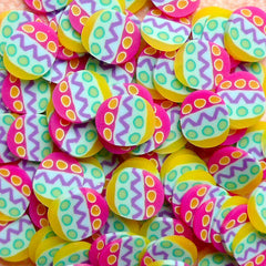 Polymer Clay Sweets Cane - Easter Egg Cane - Nail Decoration Scrapbooking Easter Fimo Cane Miniature Food Faux Cupcake Topper Jewelry CSW047