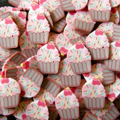 Cupcake Cane Cherry / Sprinkles Polymer Clay Cane Kawaii Cupcake Fimo Cane Miniature Sweets Dessert Cake Nail Art Deco Scrapbooking CSW002