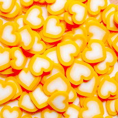 Orange Heart Polymer Clay Cane Heart Shape Fimo Cane (Cane or Slices) Nail Art Scrapbooking Fimo Earrings Making Cute Embellishment CH15