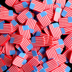 USA Flag Polymer Clay Cane United States Flag Fimo Cane World Flag Clay Cane North American Flag Cane (Cane or Slices) Embellishment CE003