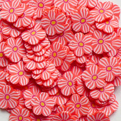 Polymer Clay Cane - Red Flower - for Miniature Food / Dessert / Cake / Ice Cream Sundae Decoration and Nail Art CFW031