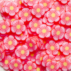 Polymer Clay Cane - Red Flower - for Miniature Food / Dessert / Cake / Ice Cream Sundae Decoration and Nail Art CFW026