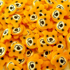 Orange Bear Polymer Clay Cane Animal Fimo Cane Fake Miniature Sweets Decoration Faux Cupcake Topper Nail Art Nail Deco Scrapbooking CAN035