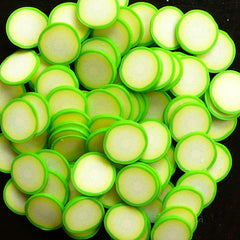 Cucumber Polymer Clay Cane Vegetable Fimo Cane for Miniature Food / Dessert / Cake / Ice Cream Decoration and Nail Art CFD07