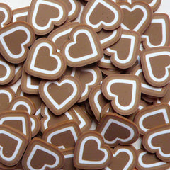 Polymer Clay Cane - Heart Shaped Love Chocolate (LARGE/BIG) - Miniature Food / Dessert / Cake / Ice Cream Sundae Deco and Nail Art BC55