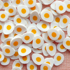 Egg Polymer Clay Cane / Dollhouse Food Fimo Cane (1 Piece) Miniature Food Kitsch Nail Art Nail Deco Whimsical Earring Making Scrapbook CFD02