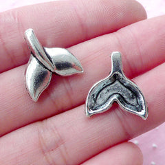 Whale Tail Charms (6pcs / 16mm x 17mm / Tibetan Silver) Marine Life Jewellery Fish Charm Ocean Sea Animal Beach Nautical Pendant CHM1749