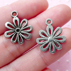 10pcs DIY Jewelry Making Pendant Sweet Cherry Blossom Flower Charms  Japanese Sakura Charm For Necklace Earrings Bracelet Charms