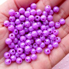 Bubble Gum Round Ball Beads (6mm / AB Purple / 100pcs) AB Bead Chunky Plastic Bead Acrylic Bubblegum Jewelry Kawaii Gumball Bracelet CHM1963