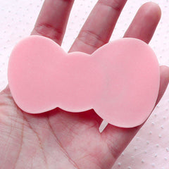 CLEARANCE Large Bow Tie Cabochon Jumbo Big Bowtie Cabochon (79mm x 46mm / Light Pink / Flatback) Sweet Lolita Decoden Cabochon Kawaii Supplies CAB048