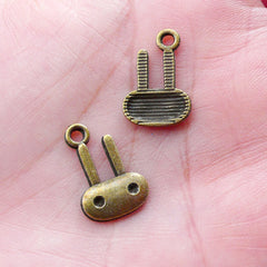Rabbit Head Charms Bunny Charm (10pcs / 12mm x 17mm / Antique Bronze) Kawaii Animal Jewellery Bracelet Purse Charm Keychain Charm CHM2109