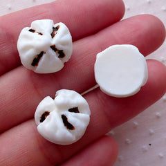 Miniature Steamed Pork Bun / Dollhouse Char Siew Pow / Chinese Dim Sum Cabochons (3pcs / 16mm / Flat Back) Kawaii Oriental Food FCAB327