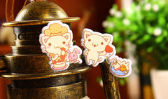 Kawaii Kitty Cat Puffy Sticker / Cute Kittie Kitten Sticker (1 Sheet) Animal Scrapbook Journal Decoration Diary Deco Card Embellishment S293