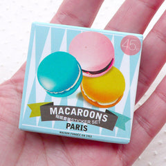 Macaroon Sticker / French Sweets Patisserie Bakery Dessert Sticker (45pcs) Seal Label Product Packaging Diary Journal Embellishment S302