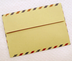 Air Mail Envelopes (10pcs / Kraft Paper) (17.5cm x 12.5cm / 6.9" x 4.9") Square Flap Party Invitations Greeting Card Announcements S309