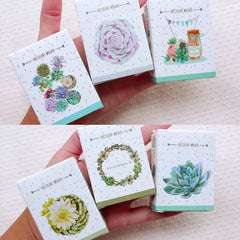 Floral Sticker in Water Painting Style / Flower Sticker (48pcs) Card Embellishment Home Decor Favor Gift Decoration Flower Scrapbooking S310