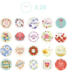 Assorted Sticker / Happy Every Day I Love You Thank You For You Sticker (38pcs) Product Packaging Favor Decoration Gift Bag Sticker S312