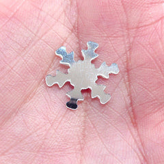 Snow Flake Sequin / Snowflake Confetti (Silver / 15mm / 4g) Christmas Scrapbooking Table Scatter Winter Decoration Card Embellishment SPK101