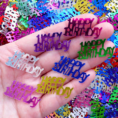 Happy Birthday Confetti / Party Sequin (Colorful Mix / 29mm x 14mm / 7g) Party Decoration Table Scatter Card Making Embellishment SPK103