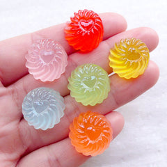 Miniature Jelly Pudding Cabochons / Dollhouse Gelatin (6pcs / 17mm x 10mm / Assorted Mix / Flatback) Sweets Deco Kawaii Phone Case FCAB431