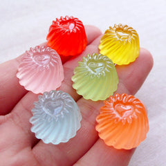Miniature Jelly Pudding Cabochons / Dollhouse Gelatin (6pcs / 17mm x 10mm / Assorted Mix / Flatback) Sweets Deco Kawaii Phone Case FCAB431