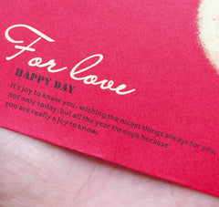 Mini Love Letter Envelopes / Small Wedding Invitation Card Envelope (10pcs / 9.7cm x 7.4cm / 3.81" x 2.91" / Red) Valentines Day S331