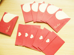 Mini Love Letter Envelopes / Small Wedding Invitation Card Envelope (10pcs / 9.7cm x 7.4cm / 3.81" x 2.91" / Red) Valentines Day S331